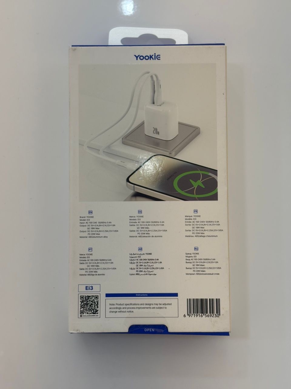Cubo 20w y cable Lightning Yookie - imagen 2