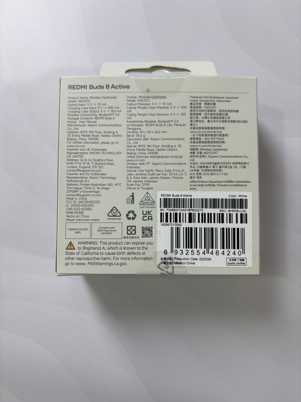 Audífonos Redmi Buds 8 Active - imagen 2