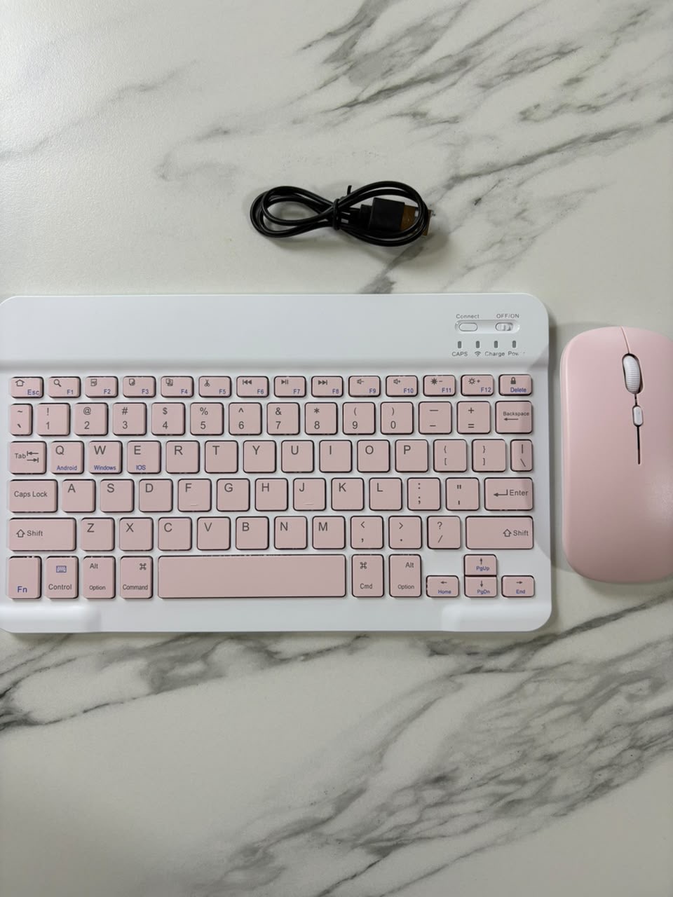 Teclado + mouse rosado - imagen 2