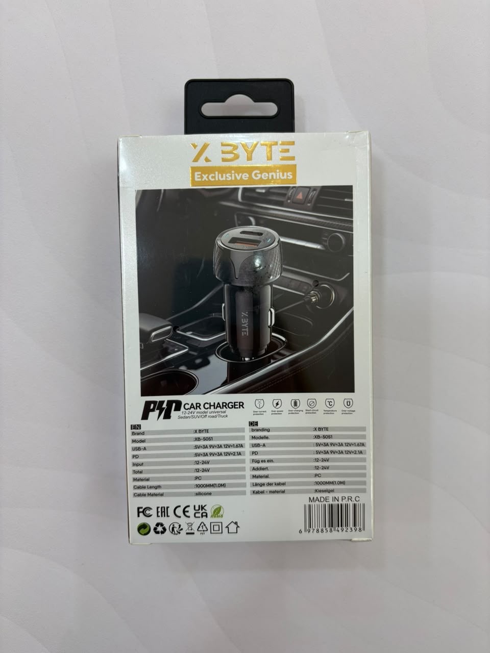 Cargador de carro 45w X BYTE - imagen 2