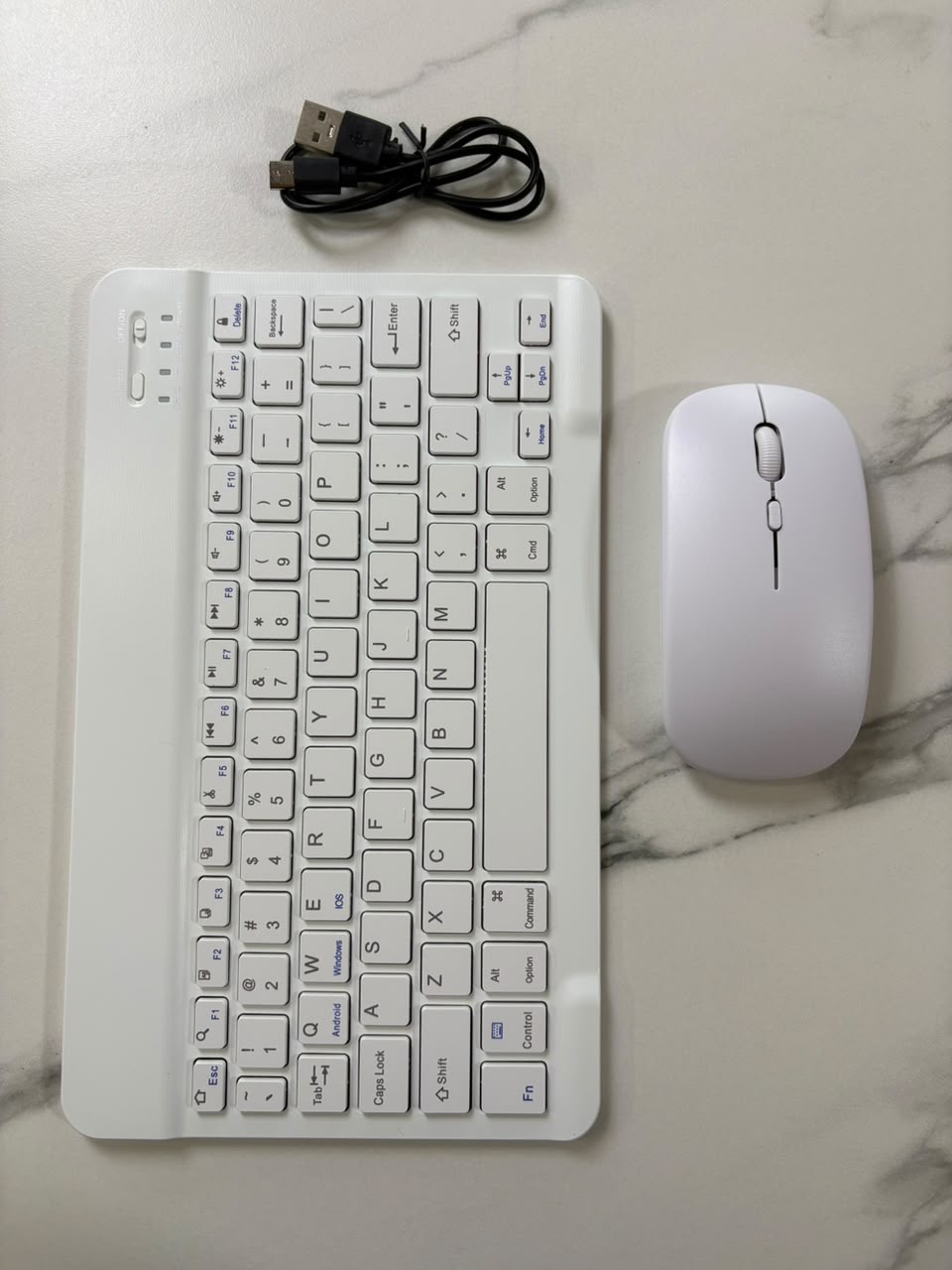 Teclado + mouse blanco - TuCase.sc