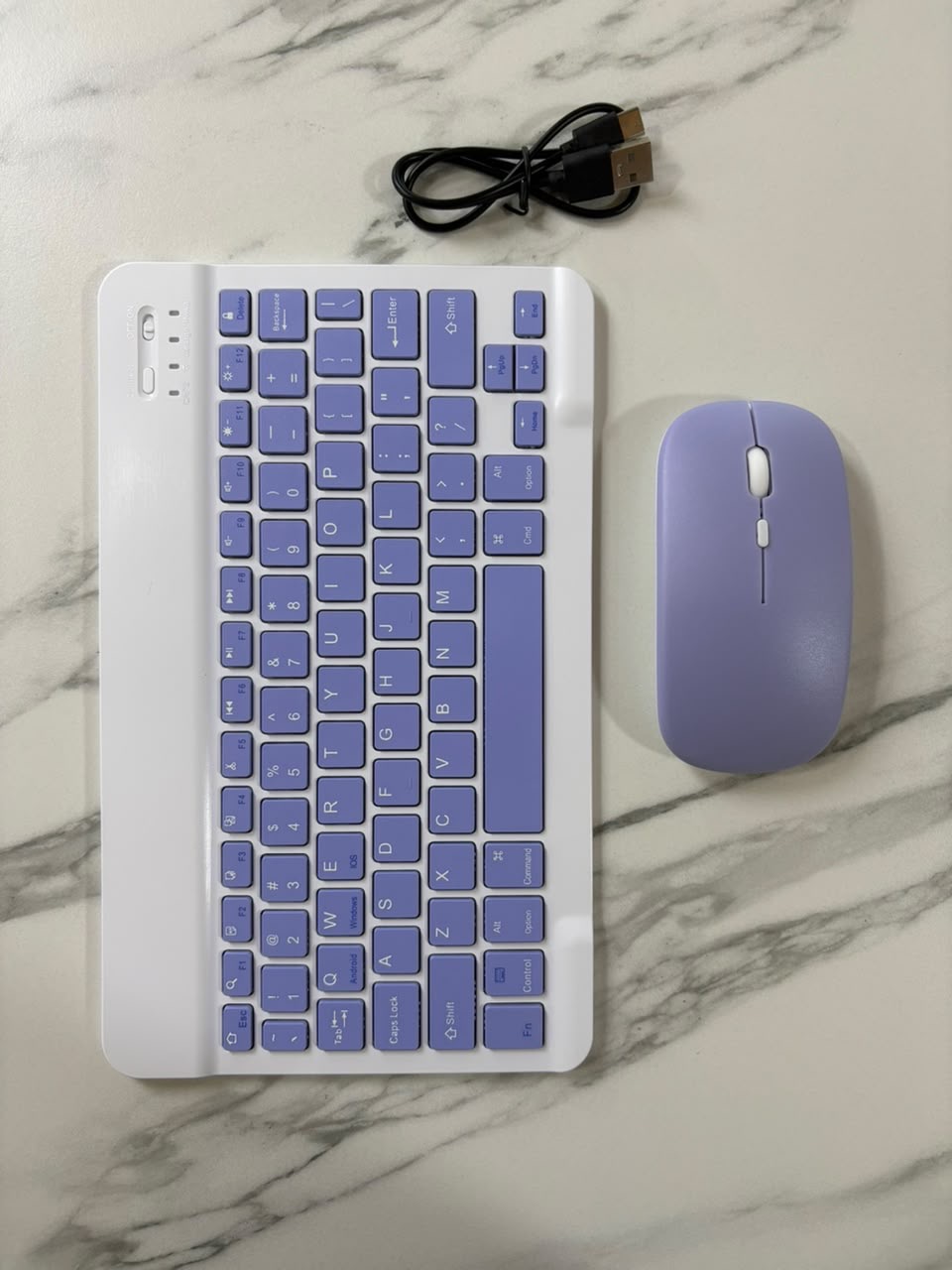 Teclado + mouse morado - TuCase.sc
