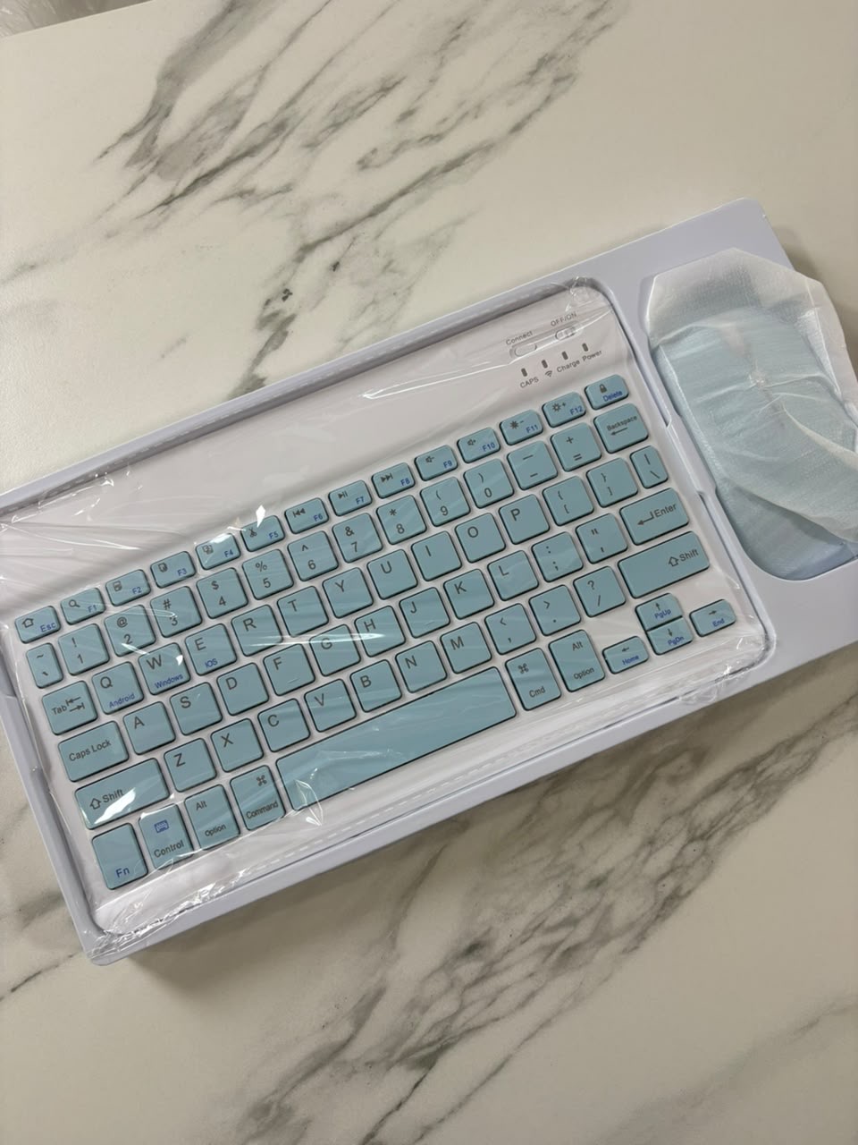 Teclado + mouse azul cielo - imagen 3